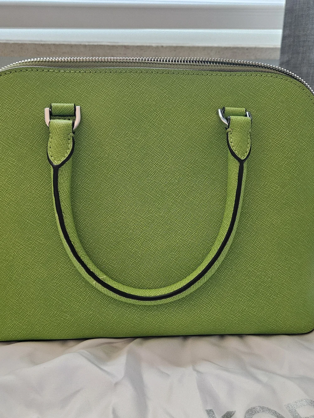Michael Kors Green Saffiano Dome Satchel